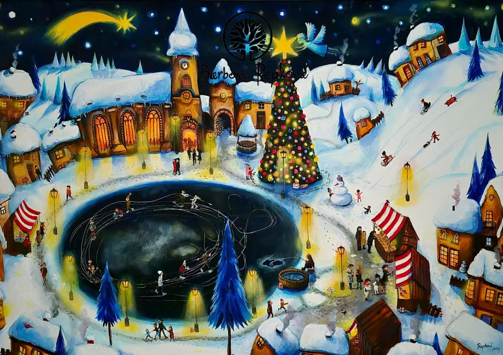 Magické Vianoce - Slovenská Dedina Painting