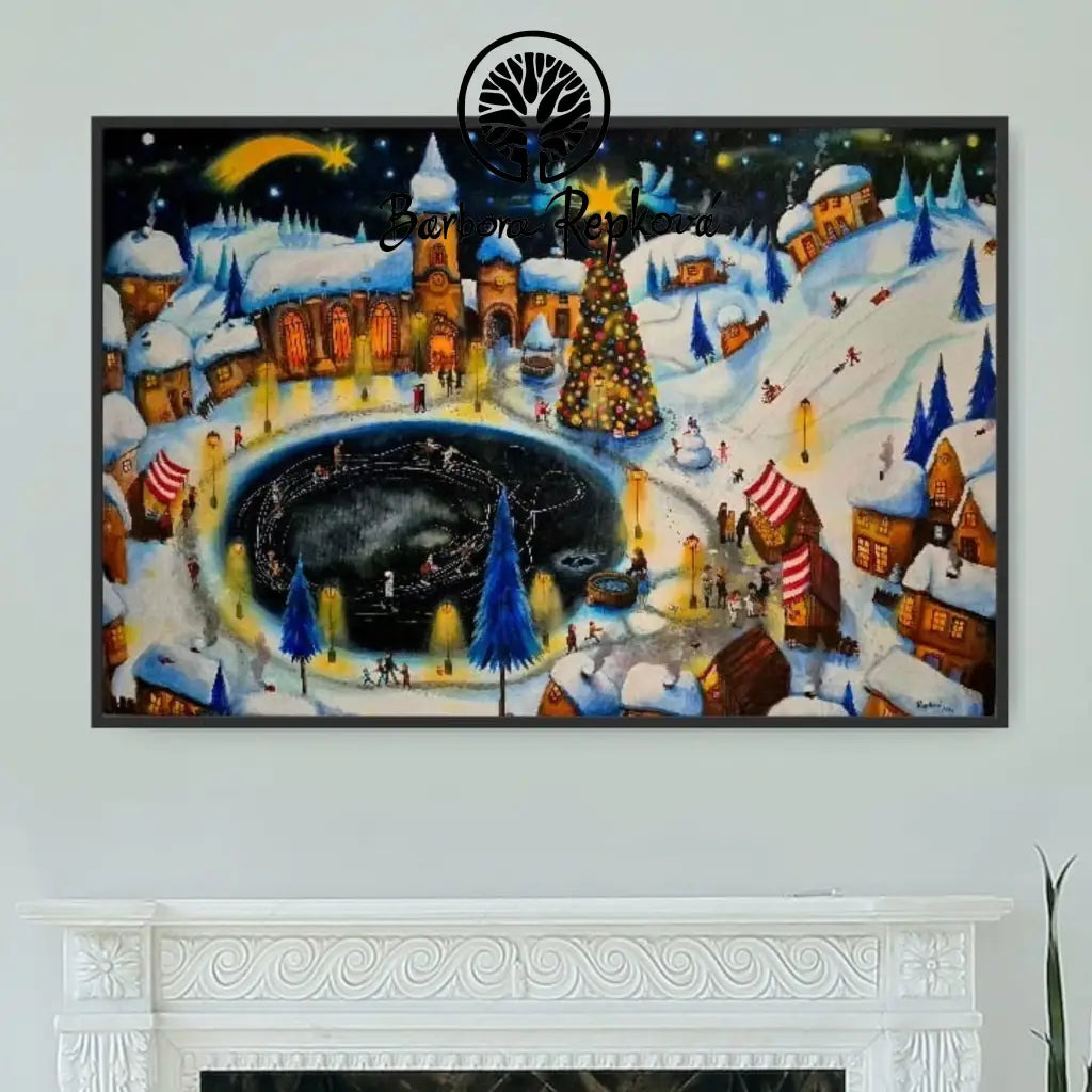 Magické Vianoce - Slovenská Dedina Painting